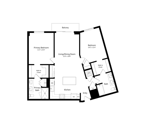 B4 1,127 sq. ft. Luxury Two-Bedroom Apartment at The Marc in Palm Beach Gardens, FL